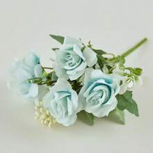 2 Ramos de peonías artificiales de seda, ramos de flores de peonías falsas, floreros decorativos con imitaciones de flores de peonía, decoraciones florales, mesas de bodas y fiestas, adecuadas para los expositores de flores del centro de bodas de nuestra tienda, decoración del hogar para el Día de San Valentín