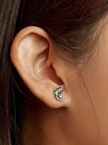 1 par de pendientes de aro elegantes para mujer, regalo para el Día de la Madre, joyería para fiestas