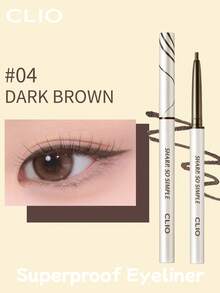 Clio K-Beauty SHARP SO SIMPLE 防水眼線筆，膠/凝膠眼線筆，深邃濃郁高顯色，滑順奶油般塗抹，持久顯色，霧面妝效，防水防汗 - #04 DARK BROWN - 查看 3