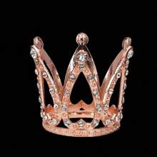 4 piezas Mini adornos de corona de pastel con piedras de strass doradas - Accesorios para hornear de cumpleaños, decoraciones, adornos, adornos pequeños, accesorios, adornos de pastel, decoraciones de pastel, adornos de fiesta, decoraciones de fiesta, apliques, corona, adornos pequeños, adornos, regalos pequeños
