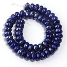 1 Strand Of Approx. 55pcs Ceramic Flat Round Abacus Beads, Multi-Color, Fashion Casual Cute Handmade DIY Craft Loose Beads, Suitable For Making Bracelets, Necklaces, Jewelry, Pendants, Decorations & Accessory Beads