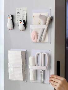 1 szt. Magnetyczna torba do przechowywania na lodówkę, organizer na boczne drzwi lodówki, magnetyczne pudełko do przechowywania bez spinaczy, organizer na drobne przedmioty