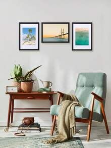 Blauesmeer Set Of 1 Picture Frames A4 - Black Picture Frame 21x30cm Wooden Frame, Plexiglas Poster Frame, Collage Poster Frame, Modern Poster Document Frame, MDF Photo Frame - 黑色 - 查看 4