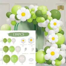 135 Teile Rosa Ballon Kranz Bogen Set, Rosa Ballon Makronen Ballon Gänseblümchen Ballon Geburtstag, Hochzeit, Abschluss, Heimkommen, Jubiläum Geschlecht enthüllen Geburtstags Party Dekoration