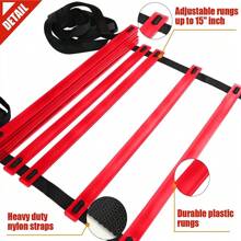 12 Degraus Escada de Agilidade, Escada de Velocidade, Escada de Treinamento para Futebol, Velocidade, Futebol, Treinamento de Fitness para os Pés, com Bolsa de Transporte, Equipamento de Treinamento de Agilidade