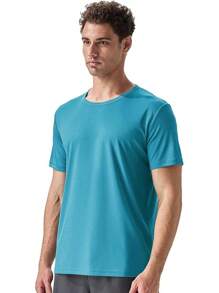 Men's 2 Pack Lightweight Crew Neck Athletic Running Short Sleeve T-Shirts Breathable Gym Workout Tee Shirts For Men