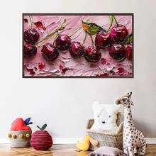 1 buc. Decor cameră cu cireșe, artă estetică roz pentru fetiță, decor drăguț pentru fetiță. Decorațiune pentru camera bebelușului. Artă murală pentru camera creșei. Postere vintage drăguțe și inspiraționale, cadouri pentru copii. Decor cameră copii, decor cameră fete, decor boho pentru camera copiilor, decor cameră de joacă, imprimeuri pentru camera copiilor mici, artă murală eclectică pentru camera bebelușului.