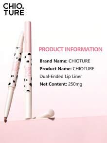 CHIOTURE Pensil Bibir 2-in-1 Dua Ujung Dua Warna Anti Luntur & Mudah Digunakan, Tahan Lama, Bibir Penuh dan Terdefinisi Tanpa Ribet untuk Pemula - 01 Kelopak Persik - View 7