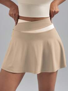 Soyun Women's Sports Skirt Color Matching 2 In 1 Light And Suitable For Outdoor Activities Travel And Gym