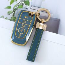 1 Pc For Ford Key Fob Cover TPU Key Case Full Protector Compatible With Ford For Fusion For Explorer For Escape For F150 For F250 For F350 For F450 For F550 For Edge For Expedition Dustproof And Anti Fall High-End Fashionable Keybag - Keychain HL3 - View 4