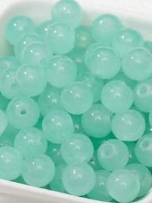 100szt 8mm Przezroczyste szklane koraliki do tworzenia biżuterii DIY Bransoletka Naszyjnik