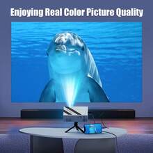 Portable Mini Projector, 1080P Input Support For HDTV, Support Wired Mirroring, Manual Trapezoidal Correction, USB Media Playback, Compact Design For Bedroom, Office And Travel,The Best Gift For Friend. - UK Plug(220-240V) - View 4