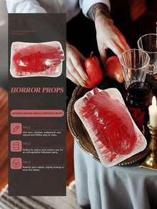 10 件/套万圣节模拟人体器官，万圣节场景装饰恐怖模拟心脏悬挂道具，恶作剧大脑断指眼球装饰，身体部位血腥模拟恐怖器官逼真真人大小，–血腥假人体器官乳胶恐怖配件：人造心脏/大脑/手指/眼球，万圣节鬼屋装饰派对道具