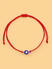 LORRILIA Set de 12 pulseras trenzadas con amuleto de ojo maligno rojo de buena suerte, pulsera de la amistad, regalo de joyería, paquete familiar para compartir al por mayor