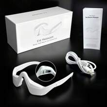 Red Light Theraphy 3D Eye Beauty Instrument Micro-Current Pulse Eye Relax Eye Massager Anti Eye Fatigue Electric Eyes Massage Beauty Remove Anti Wrinkle Eye Relaxtion Reduce Wrinkles And Dark Circle Remove Eye Bags Massager Beauty Tool Under-Eye Glasses Massager Women Gifts