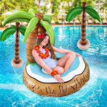 1 Stück aufblasbarer Palmenbaum, geeignet für Luau Party, Strand Hintergrund, Pool Party Dekoration, Pool Party Essentiell | Tropische Party Dekoration | Aufblasbare Struktur, Strand Accessoires