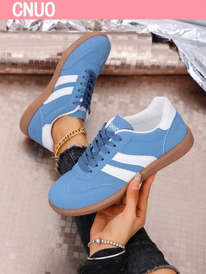 女士夏季运动鞋，新款春秋季薄款休闲平底软底防滑拼色户外运动鞋