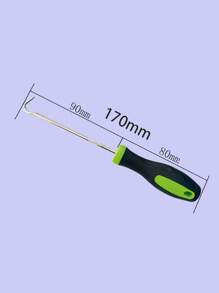 1pc Heavy Duty Metal U-Shaped Seal Puller For Garden, Lawn Cracks And Paving Joints - Green And Black Handle Lawn Loosening Tool, Window Screen Retainer Replacement Hook, Gasket Removal Pliers, Perfect For Weeding And Soil Clearing, Garden Remover For Pathway And Lawn, No Battery Required, Outdoor Removal Accessory