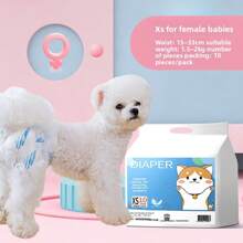 10pcs Pet Disposable Diapers, Dog Physiological Sanitary Pads, Unisex Puppy Urine Pads, Pet Supplies