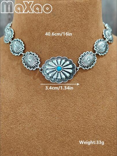 1 件女士复古波西米亚风格 Cangkao 项链，适合日常佩戴或派对，佩戴时您会得到朋友的许多赞美