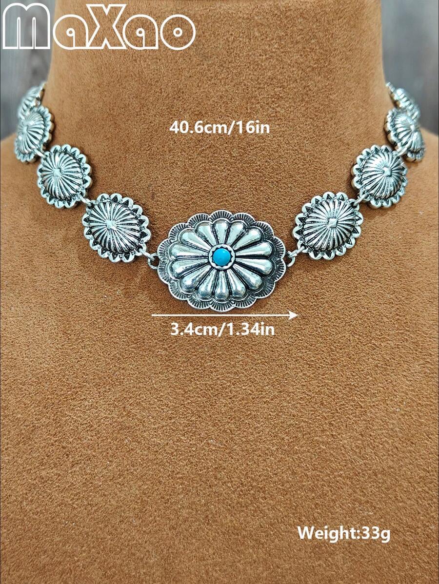 1 pieza Collar vintage de estilo bohemio tipo Cangkao para mujeres, adecuado para uso diario o fiestas, recibirás muchos halagos de tus amigos cuando lo uses