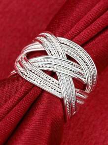 1 Pieza Anillo elegante para mujer para boda, compromiso, fiesta, joyería, regalo del Día de San Valentín