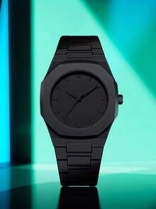 TOMI 礼品套装优雅简约商务男士手表，哑光油胶表带条纹表盘石英表，时尚男士手表套装适合日常生活、节日礼物、父亲节、圣诞节、