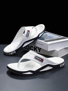 1 Pair Women Wave Massage Flip Flops, Casual Beach Flat Sandals, Summer Sports Thong Slippers