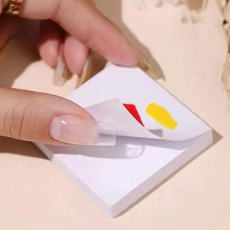 50 Sheets 7.6*7.6CM Disposable Thicker Double-Sided Nail Polish Color Mixing Papers, Multi-Function Nail Art Sponge Painting Waterproof Gel Color Blending Tool,Nail Supplies,Nail Tools,Nail Art Tools,Back To School,Nails,Nail Tools For Press On Nails