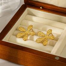 1 Paar goldene/silberne Seestern & Wellen Muster Ohrringe, eleganter Schmuckzubehör, geeignet für Strandurlaub und als Geschenk