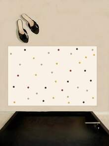 1pc Soft Faux Wool Rectangle Mat, Colorful Polka Dot Patterned Faux Wool Rug, Soft & Comfortable, Suitable For Bedroom, Living Room And Nursery - Decorative Beige Floor Mat, Colorful Dot Pattern, Easy To Clean, Living Room Carpet - Multicolor - View 14