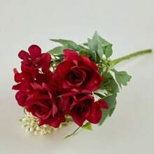 2 Ramos de peonías artificiales de seda, ramos de flores de peonías falsas, floreros decorativos con imitaciones de flores de peonía, decoraciones florales, mesas de bodas y fiestas, adecuadas para los expositores de flores del centro de bodas de nuestra tienda, decoración del hogar para el Día de San Valentín