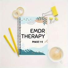 Sách giáo khoa EMDR Giai đoạn 1-8: 50 trang về liệu pháp giải mẫn cảm và tái xử lý chuyển động mắt (EMDR) để xây dựng khả năng chịu đựng chấn thương và tái xử lý - Tài nguyên sức khỏe tâm thần dành cho người lớn với các bài tập và lời nhắc viết nhật ký - A5 - Xem 8
