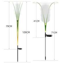 2pcs Solar Powered Rattan Landscape Lamp, Waterproof Outdoor LED Dog Tail Grass Garden Yard Decoration Path Lights - Huang Guang - View 9