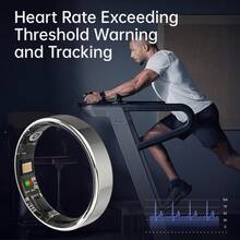 SIMSONLAB 2025 新品！智能戒指，IP68 防水，简约外观，运动模式，计步器，玫瑰金，手机控制，男女通用，礼物，窄戒指 - 金色 - 查看 3