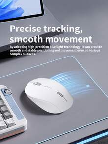 Lenovo 2.4G 无线鼠标，商务办公静音鼠标，亲肤纹理，人体工程学设计，商务和家庭办公鼠标，兼容多种平台，1.5V 电池供电（不含电池） - 白色 - 查看 6