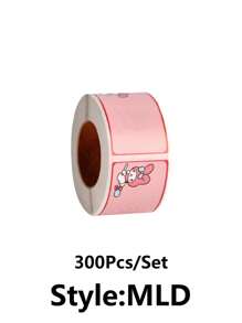 Sanrio 300Pcs/Set Kuromi Roll Stickers Name Stickers Stationery Stickers Cute My Melody Cinnamoroll Handwritten Name Stickers Cartoon Handbook Stickers Back To School School Supplies(Some Parts May Be Random)