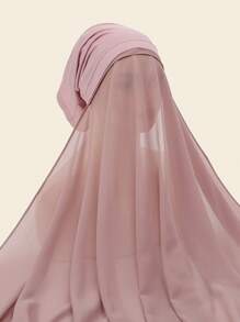 1 Stück Damen einfarbiger Chiffon Rohrschal Hijab, modische vielseitige, bequeme und atmungsaktive Hijab Accessoires, geeignet für den täglichen Gebrauch