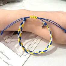 全新波西米亞風格手工編織手鍊,防水蠟繩情侶手環,適用於校園學生,海灘度假 - 白色 - 查看 11