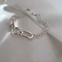 Simple And Personalized Geometric Square Bracelet For Women Fashion Hollow Versatile Exaggerated S925 Silver Bracelet Jewelry - Square Geometric Bracelet - View 5