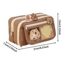 Personalized Customized Pen Bag And Stationery Box For Boys And Girls - Resistant To Dirt, Wash-Free, Large Capacity, Quality Pencil Box, Customized Photos/Names, Back-To-School Season, Back-To-School Supplies Gift For Mom Halloween Edit Back To School Campus Style Campus Style High School Supply Merry Christmas