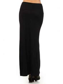 Chic Comfortable High Waisted Maxi Skirt Flowing A Line Design For Everyday Elegance - màu đen - Xem 3