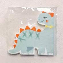 20pcs/40pcs Summer Cartoon Dinosaur Design Disposable Paper Napkins - Suitable For Parties, Picnics, BBQs, Lunches, Tailgate Gatherings