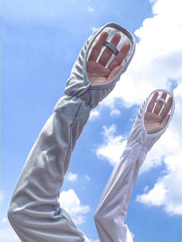 1 Pair Women's Summer Anti-UV Arm Sleeves, Versatile Breathable Horseshoe Shaped Gloves, Summer Driving Gloves, Quick Dry Outdoor Driving Long Sleeve Covers, Women's Gift, Sport Gloves