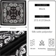 Satin Head Scarf - 27.5 Inch Silk Hair Wrap For Women - 橘色 - 查看 10