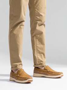 SHOESMALL Men's Tan Loafers & Slip-Ons Casual Lightweight Boat Loafers Comfort Driving Travel Walking Shoes For Men - BMY3036A-tan - 查看 2