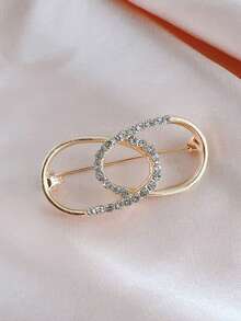 1/2/3/4/6件套女士时尚优雅珍珠蝴蝶结椭圆形水钻防曝光胸针，多功能毛衣西装外套别针，腰领固定夹，别致翻领花朵配饰 - 彩色 - 查看 9