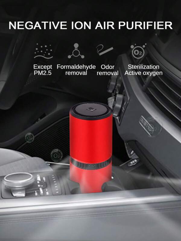 Nouveau mini purificateur d'air pour voiture, rafraîchisseur d'air aux ions négatifs, réduit les PM2,5/odeurs/formaldéhyde, convient pour la chambre, le bureau, le véhicule, le garage et la salle de bain