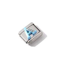 1/5/10/20/30/50pcs Random Mixed Letters Stainless Steel Detachable Modular Spring DIY Jewelry Components For Casual Bracelets For Men And Women