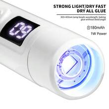 Mini UV LED Nail Lamp With Stand, 360° Rotatable Handheld USB Nail Lamp Set, Dual Function Nail Curing Light, Portable UV LED Nail Dryer For Home And Salon (White) - White - View 4